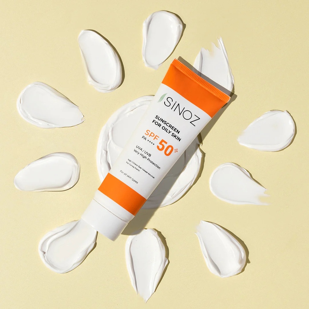 SiNOZ Sunscreen Cream for Oily Skin SPF 50+ 50ml | UVA / UVB Very High Protection | Treats hyperpigmentation , Minimizes dark spots