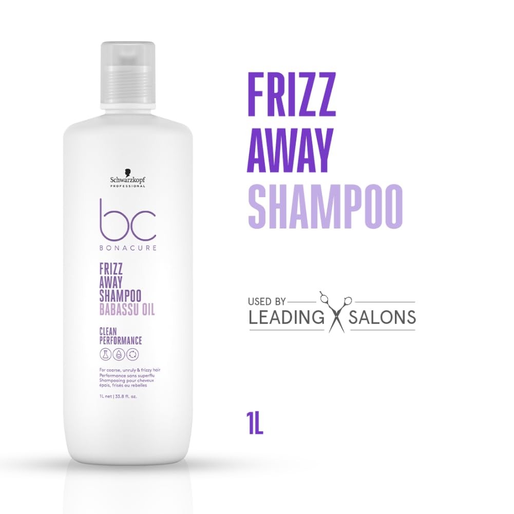 Schwarzkopf Professional BC Bonacure Frizz Away Shampoo 1000 ml for Frizzy Hair