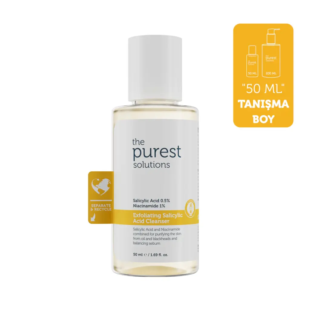 The Purest Solutions Exfoliating salicylic cleanser 50ml Travel size