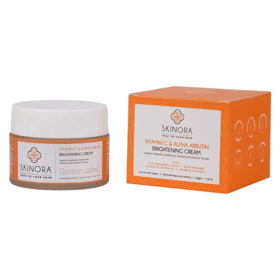 Skinora Vitamin C and Alpha Arbutin Brightening Cream 50gm