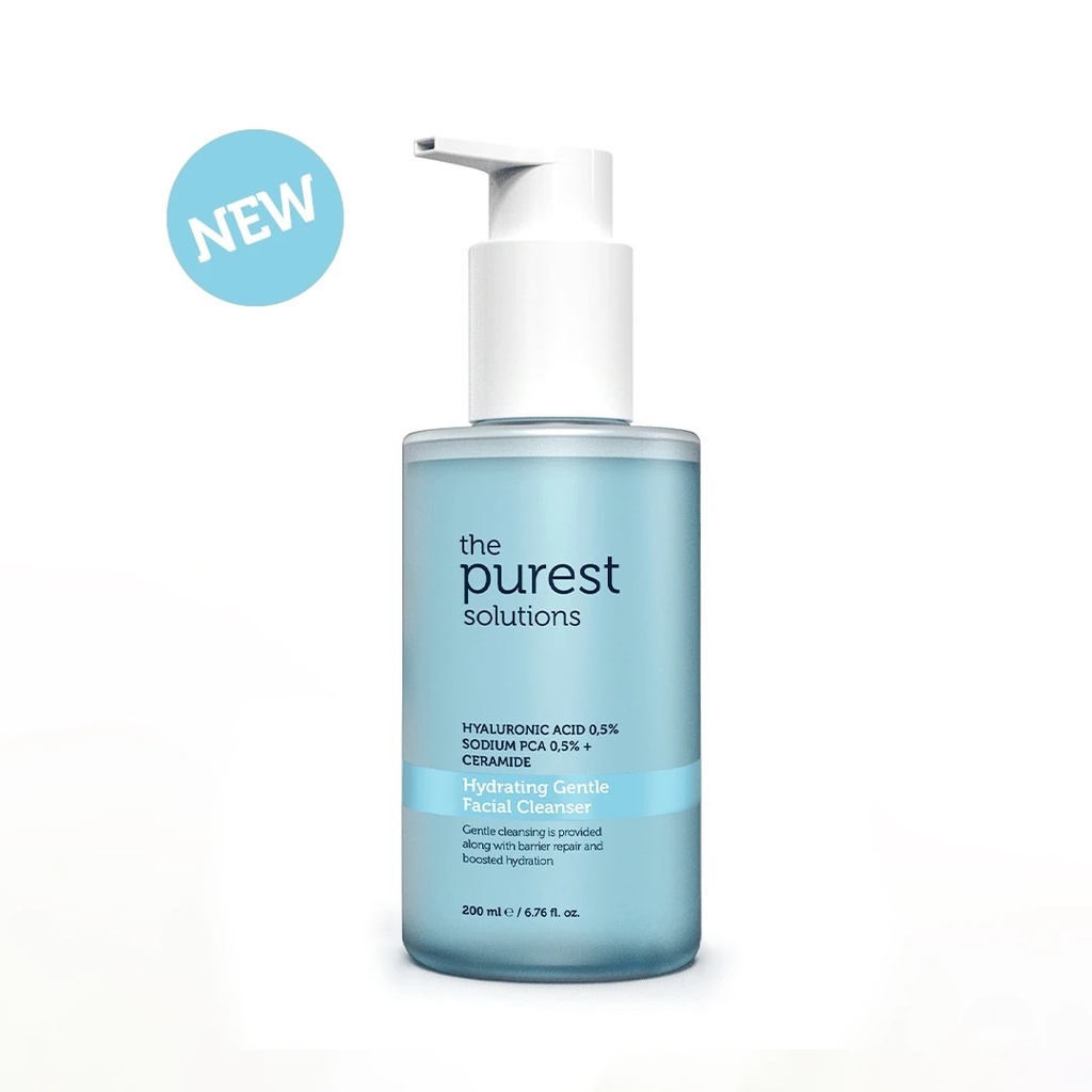 Hydrating Gentle Facial Cleanser 0.5% Hyaluronic Acid 0.5% Sodium PCA Ceramide - 200ml The Purest Solutions 