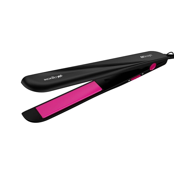 Ikonic Me Go Straight Hair Straightener | Black & Pink