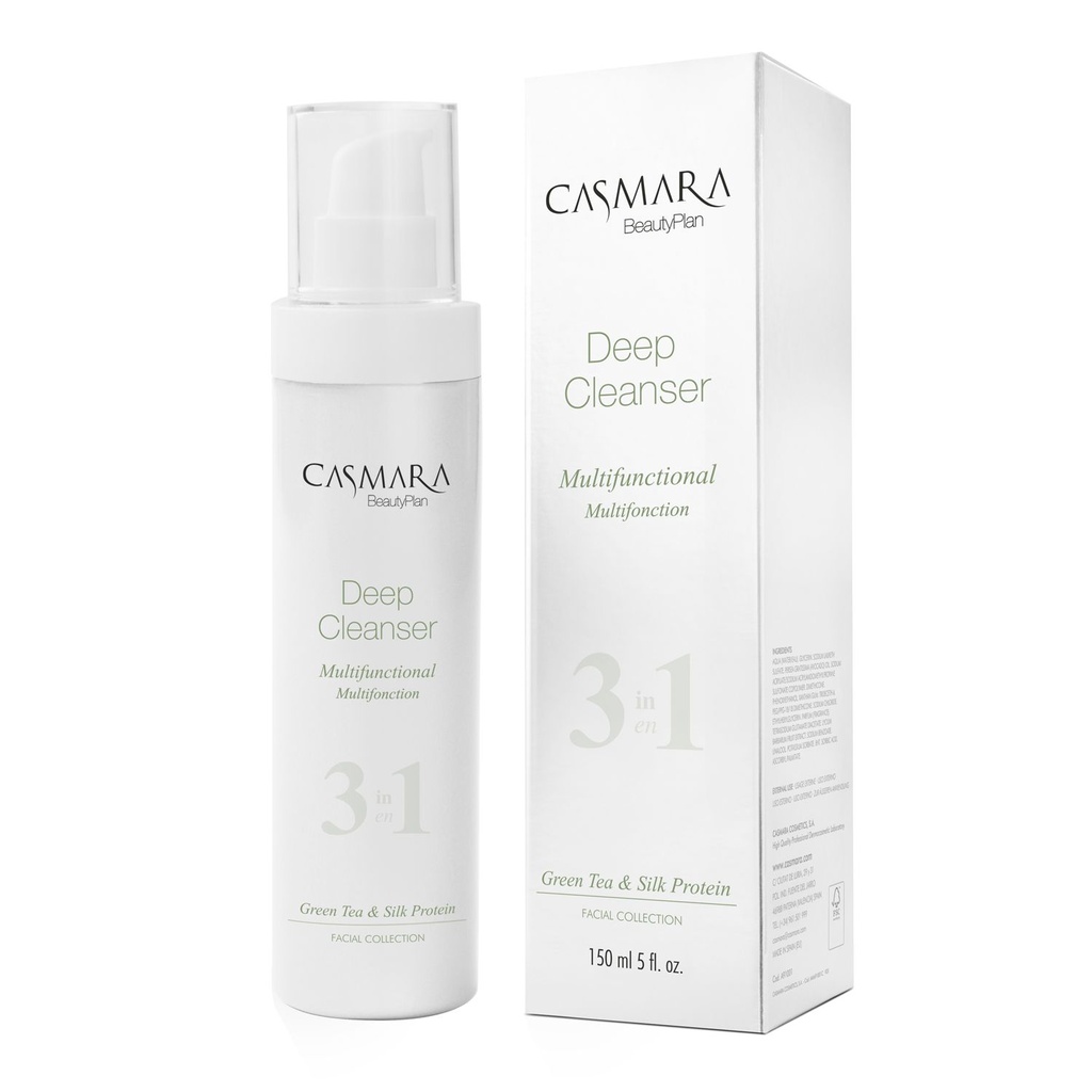 Casmara BeautyPlan 3 in 1 Deep Cleanser Multifunctional (Green Tea & Silk Protein) - 150 ml