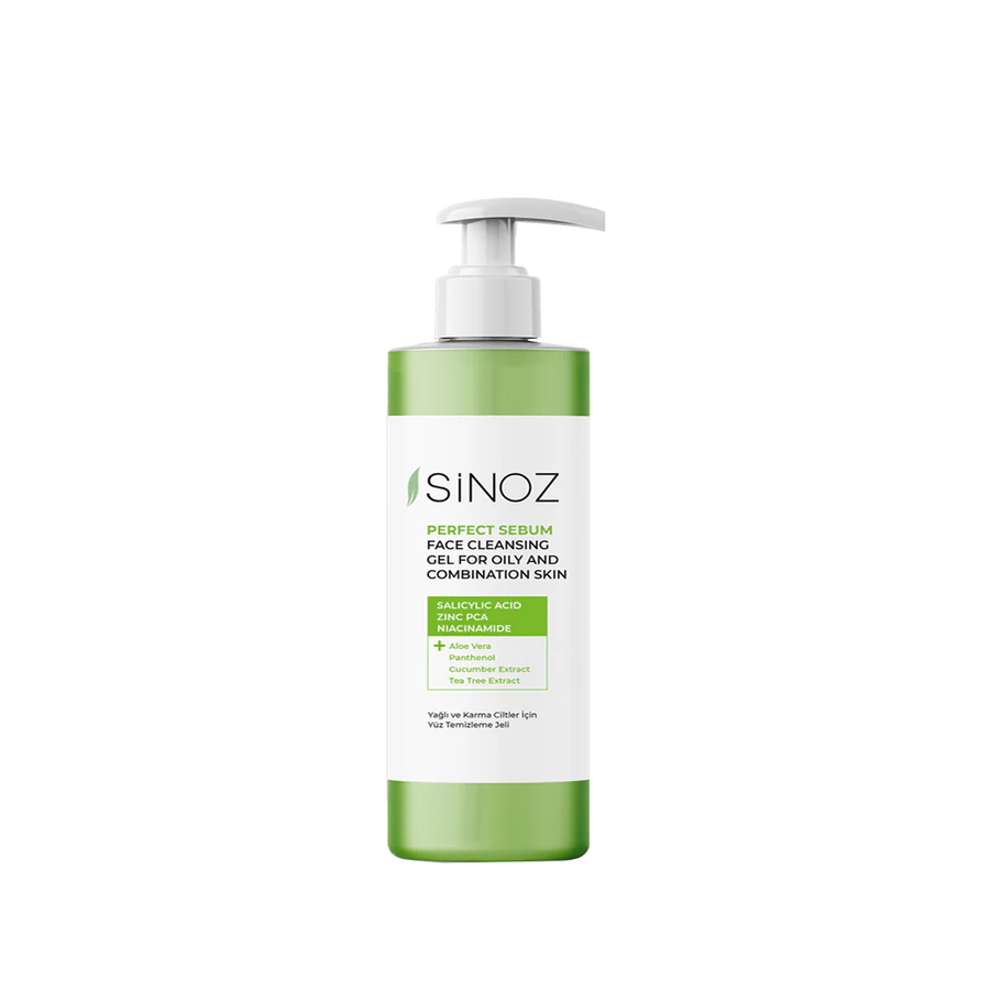 SiNOZ Perfect Sebum Face Cleansing Gel 400 ml | for Oily and Combination Skin
