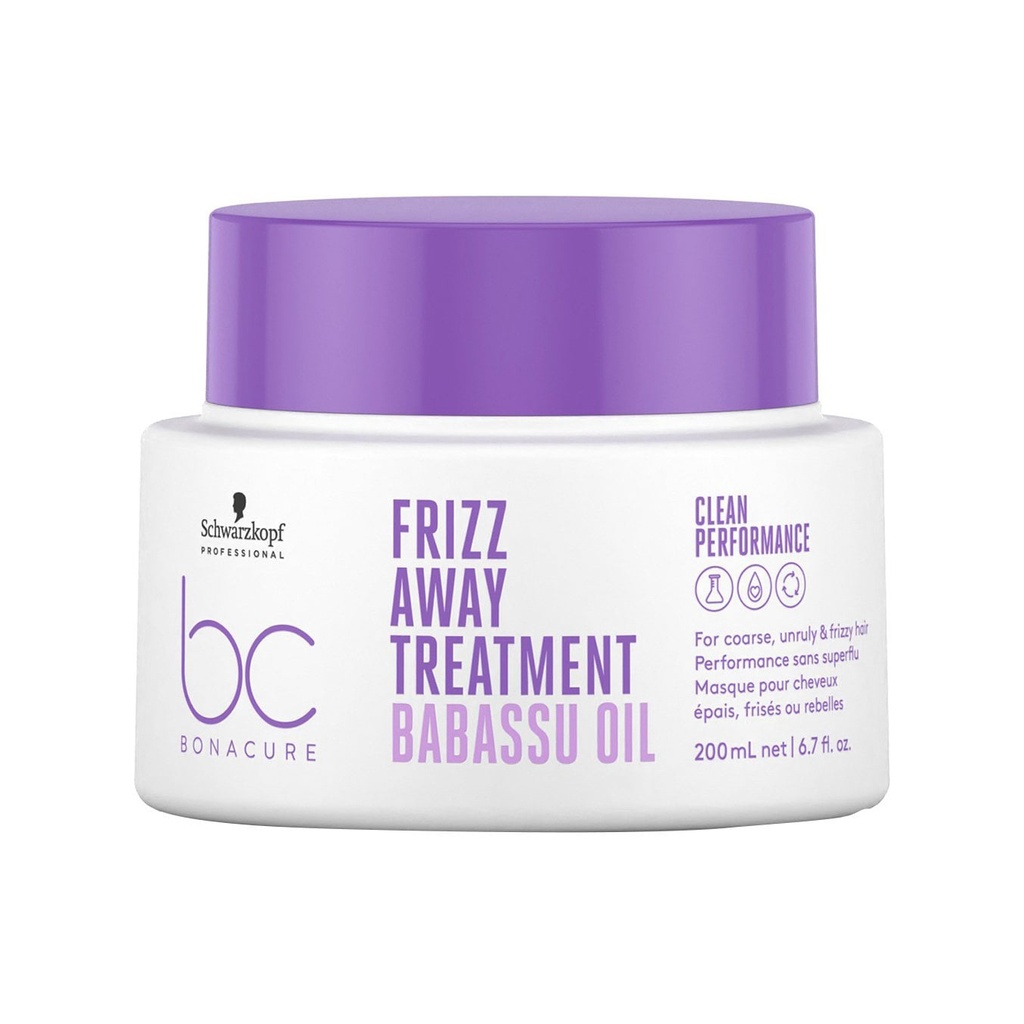 Schwarzkopf Professional BC Bonacure Frizz Away Hair Treatment Mask 450ml with Babassu Oil for Frizzy Hair
