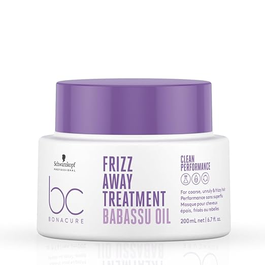 Schwarzkopf Professional BC Bonacure Frizz Away Hair Treatment Mask with Babassu Oil 200 ml for Frizzy Hair