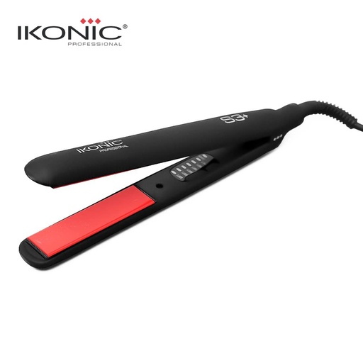 IKONIC S3+ Hair Straightener with Tourmaline Ceramic plates and Negative Ions Technology (Black & Red) 35 W